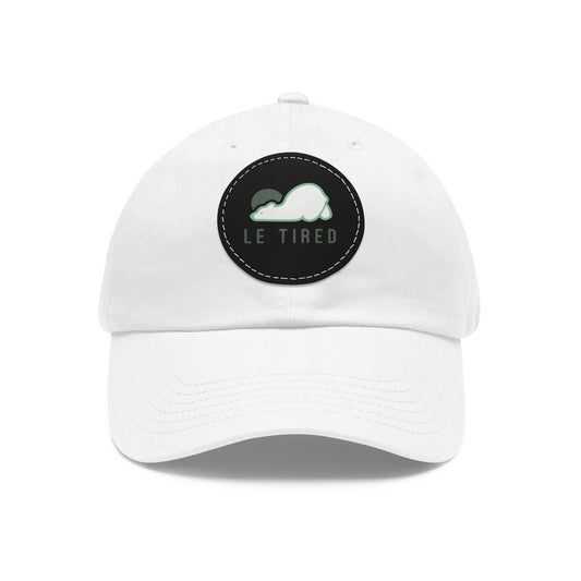 Dad Hat with Leather Patch (Round)